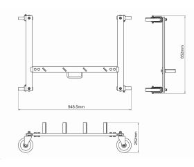 Estantería de almacenamiento para plataformas rodantes | BH1CD680ST